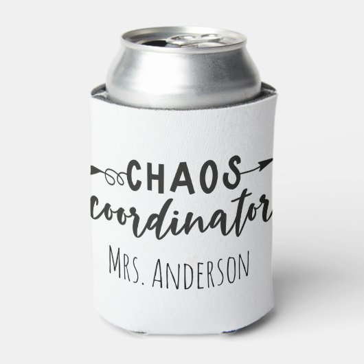 Chaos Coördinator Kantoor Coworker Mom Blikjeskoeler (Blikje Voorkant)