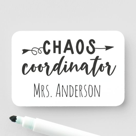 Chaos Coördinator Kantoor Coworker Mom Naamplaatje (In situ)