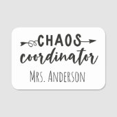 Chaos Coördinator Kantoor Coworker Mom Naamplaatje (Voorkant)