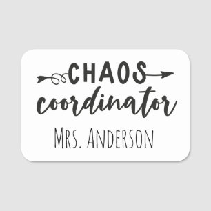 Chaos Coördinator Kantoor Coworker Mom Naamplaatje