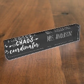 Chaos Coördinator Kantoor Coworker Naambordje (Zijkant)