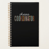 Chaos Coordinator Leopard Print Funny Gift Planner (Voorkant)