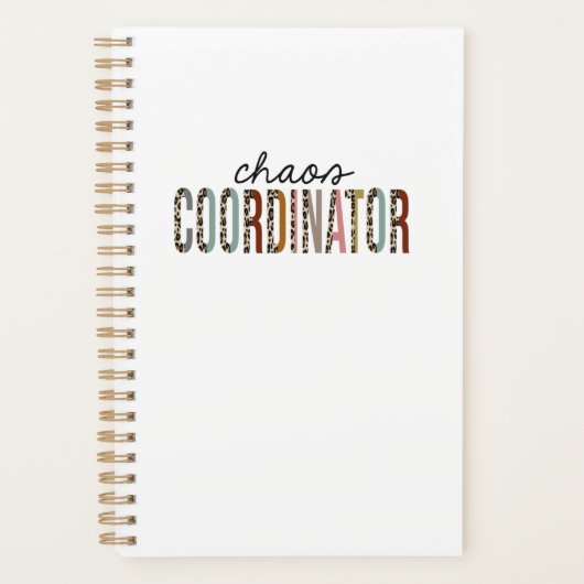 Chaos Coordinator Leopard Print Funny Planner (Voorkant)
