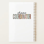Chaos Coordinator Leopard Print Funny Planner (Achterkant)