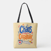 Chaos Coördinator Leraar Terug naar School Ontwerp Tote Bag (Achterkant)