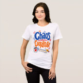 Chaos Coördinator Leraar Terug naar School Ontwerp Tri-Blend Shirt (Voorkant volledig)