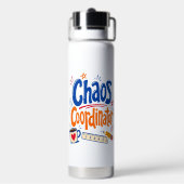 Chaos Coördinator Leraar Terug naar School Ontwerp Waterfles (Achterkant)