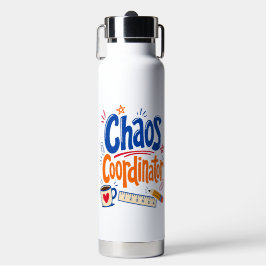 Chaos Coördinator Leraar Terug naar School Ontwerp Waterfles