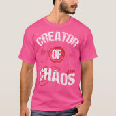 Chaos coördinator maker bezig vader of moeder kind t-shirt (Voorkant)