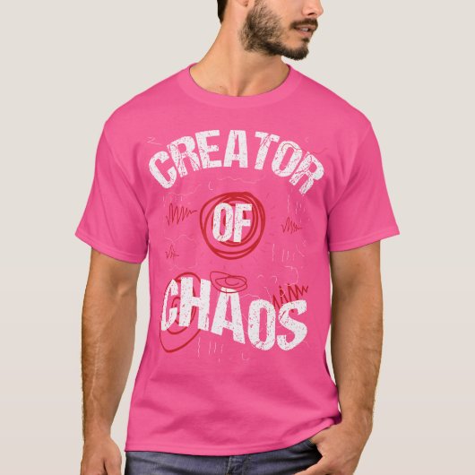 Chaos coördinator maker bezig vader of moeder kind t-shirt (Voorkant)