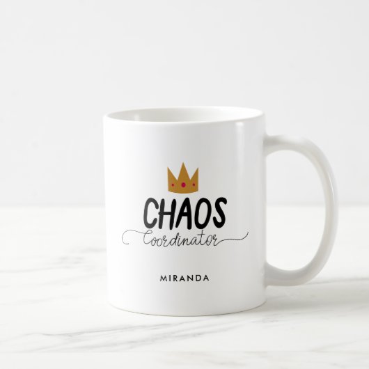 Chaos Coordinator Mam Queen | Naam toevoegen Koffiemok (Rechts)
