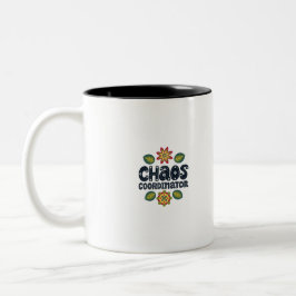 Chaos Coördinator Mama Papa speciaal Tweekleurige Koffiemok