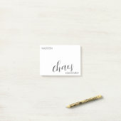 Chaos Coordinator Modern Black Script Name Post-it® Notes (Op bureau)