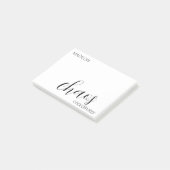 Chaos Coordinator Modern Black Script Name Post-it® Notes (Schuin)