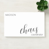 Chaos Coordinator Modern Black Script Name Post-it® Notes (Kantoor)