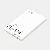 Chaos Coordinator Modern Black Script Name Post-it® Notes (Schuin)