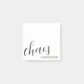 Chaos Coordinator Modern Black Script Post-it® Notes (Voorkant)