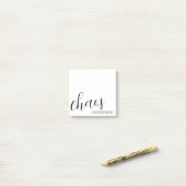 Chaos Coordinator Modern Black Script Post-it® Notes (Op bureau)