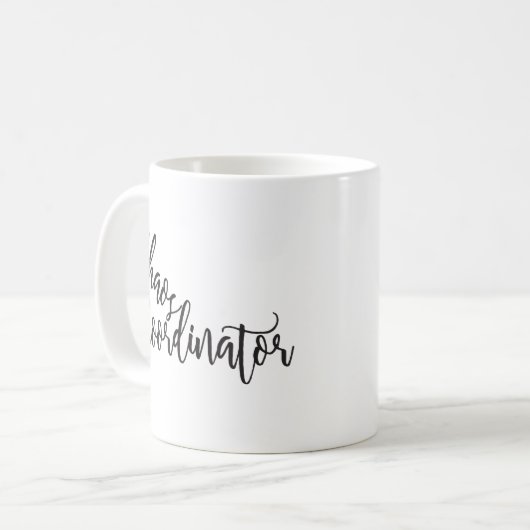 Chaos Coordinator Monogrammed Coffee Cup Koffiemok (Voorkant links)