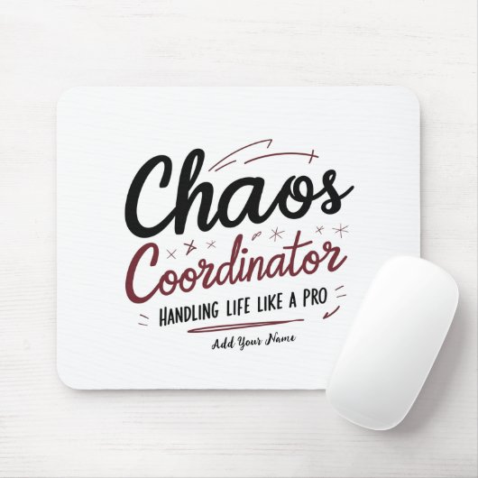 Chaos Coordinator Mousepad – Personalized Desk Gif Muismat (Met muis)