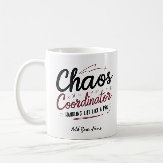 Chaos Coordinator Mug – Funny Personalized Gift fo Koffiemok (Links)