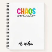 Chaos Coordinator Notebook – Funny Teacher Quote Notitieboek (Voorkant)