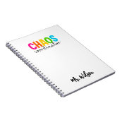 Chaos Coordinator Notebook – Funny Teacher Quote Notitieboek (Rechterzijde)