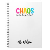 Chaos Coordinator Notebook – Funny Teacher Quote Notitieboek (Voorkant)