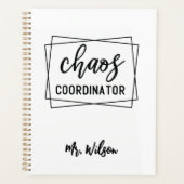 Chaos Coordinator Notebook – Funny Teacher Quote Planner (Voorkant)