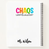 Chaos Coördinator Notitieboek – Grappige Quote voo (Achterkant)