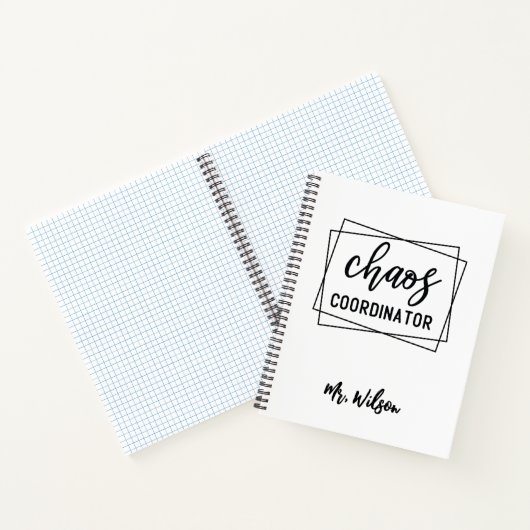 Chaos Coördinator Notitieboek – Grappige Quote voo (Binnen)