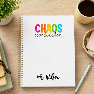 Chaos Coördinator Notitieboek – Grappige Quote voo