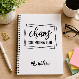 Chaos Coördinator Notitieboek – Grappige Quote voo