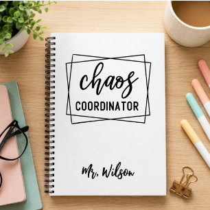 Chaos Coördinator Notitieboek – Grappige Quote voo