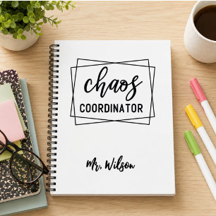 Chaos Coördinator Notitieboek – Grappige Quote voo
