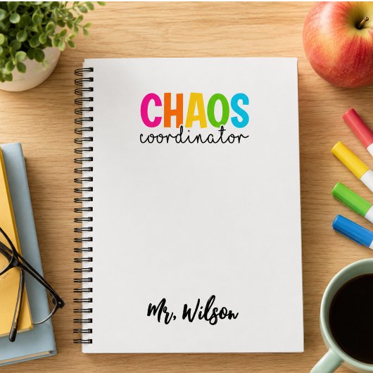 Chaos Coördinator Notitieboek – Grappige Quote voo