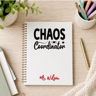 Chaos Coördinator Notitieboek – Grappige Quote voo