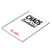 Chaos Coördinator Notitieboek – Grappige Quote voo (Linkerzijde)