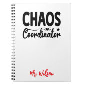 Chaos Coördinator Notitieboek – Grappige Quote voo (Voorkant)