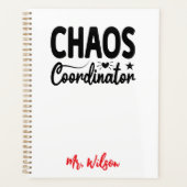 Chaos Coördinator Notitieboek – Grappige Quote voo (Voorkant)