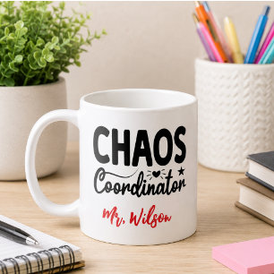 Chaos Coördinator Notitieboek – Grappige Quote voo Koffiemok