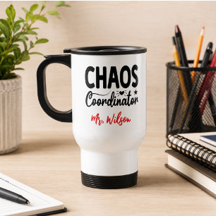 Chaos Coördinator Notitieboek – Grappige Quote voo Reisbeker