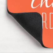 Chaos Coordinator Oranje Typografische Tekst Muismat (Hoek)