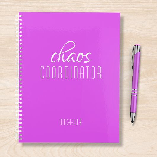 Chaos Coordinator Paarse gepersonaliseerde naam Planner