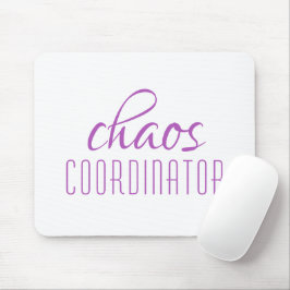Chaos Coordinator Paarse Typografische Tekst Muismat