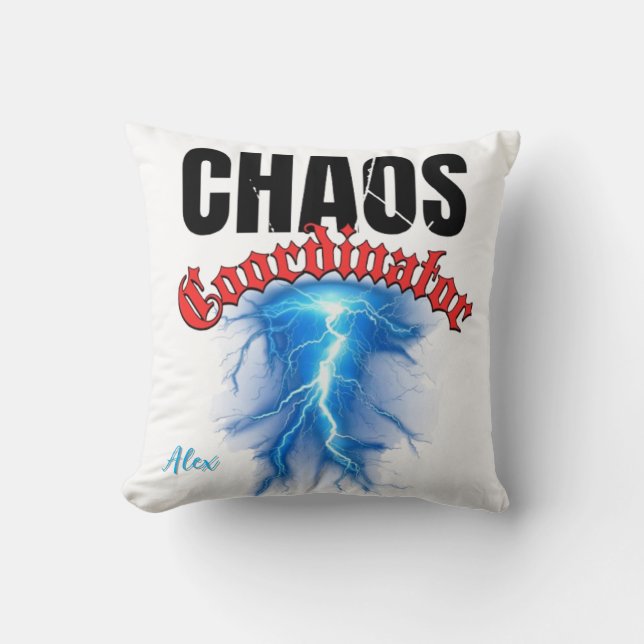 Chaos Coordinator Pillow Funny Quote Sierkussen (Voorkant)
