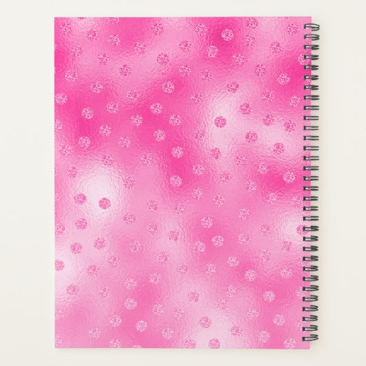 Chaos Coordinator Pink Girly Glitter Persoonlijk Planner (Achterkant)