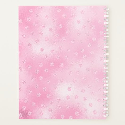 Chaos Coordinator Pink Girly Glitter Persoonlijk Planner (Achterkant)