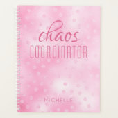 Chaos Coordinator Pink Girly Glitter Persoonlijk Planner (Voorkant)