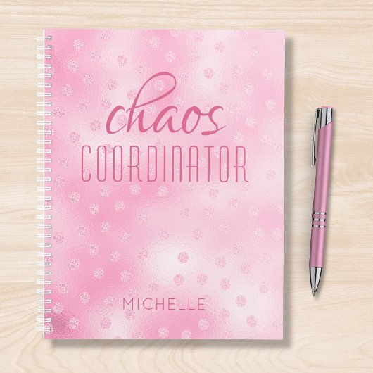 Chaos Coordinator Pink Girly Glitter Persoonlijk Planner